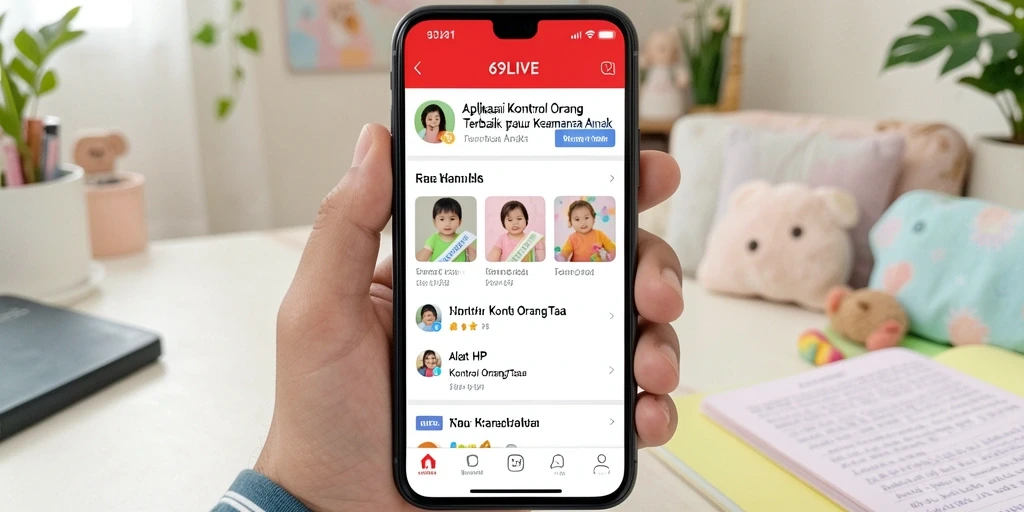 Screenshot utama 69LIVE menampilkan antarmuka pengguna yang sederhana dan fungsional.