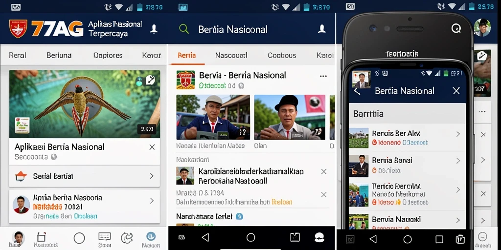 Tampilan antarmuka aplikasi 77AG yang modern dan informatif.