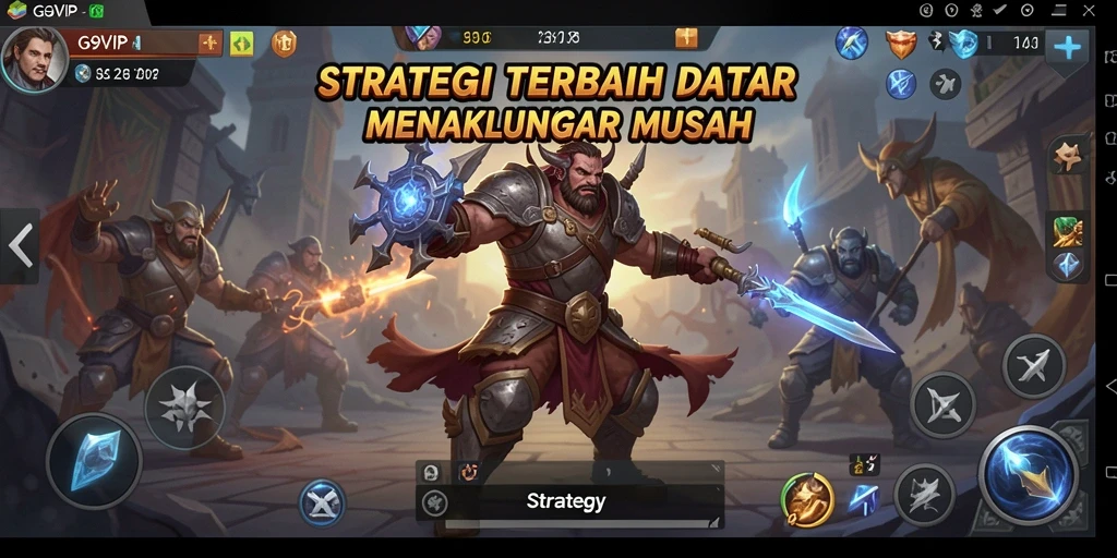 Antarmuka permainan G9VIP menampilkan strategi dan perencanaan yang mendalam.