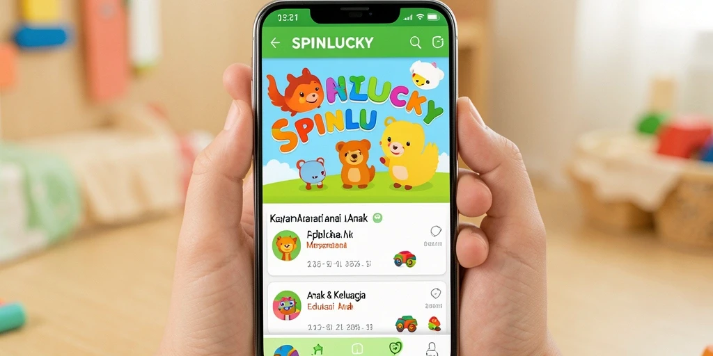 Tampilan antarmuka SPINLUCKY yang interaktif dan edukatif.